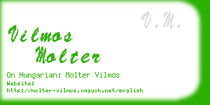 vilmos molter business card